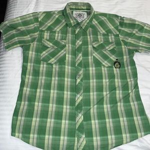 Lucky 13 Rockabilly Men’s Snap Down Shirt Size XL